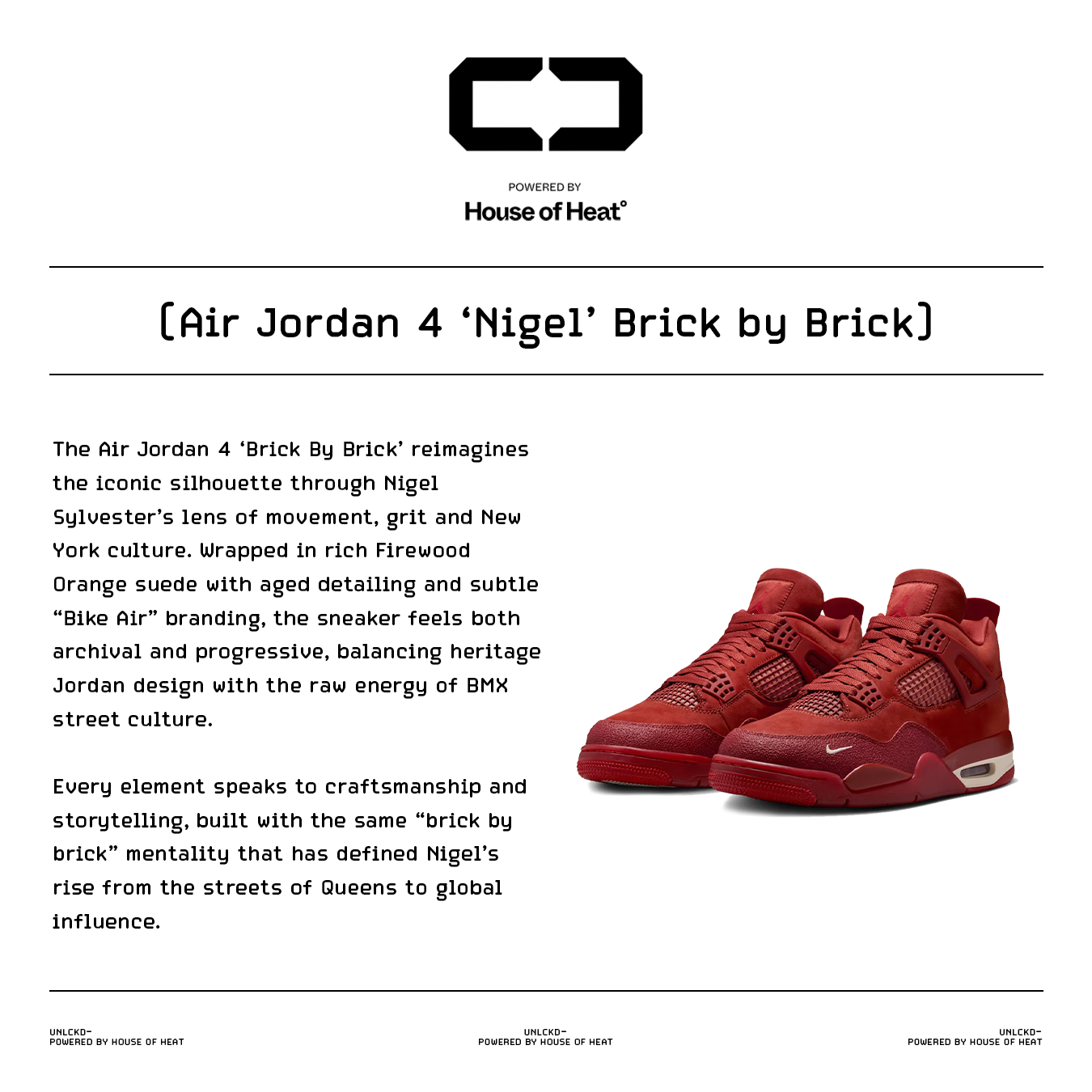 Air Jordan 4 ‘Nigel’ Brick by Brick