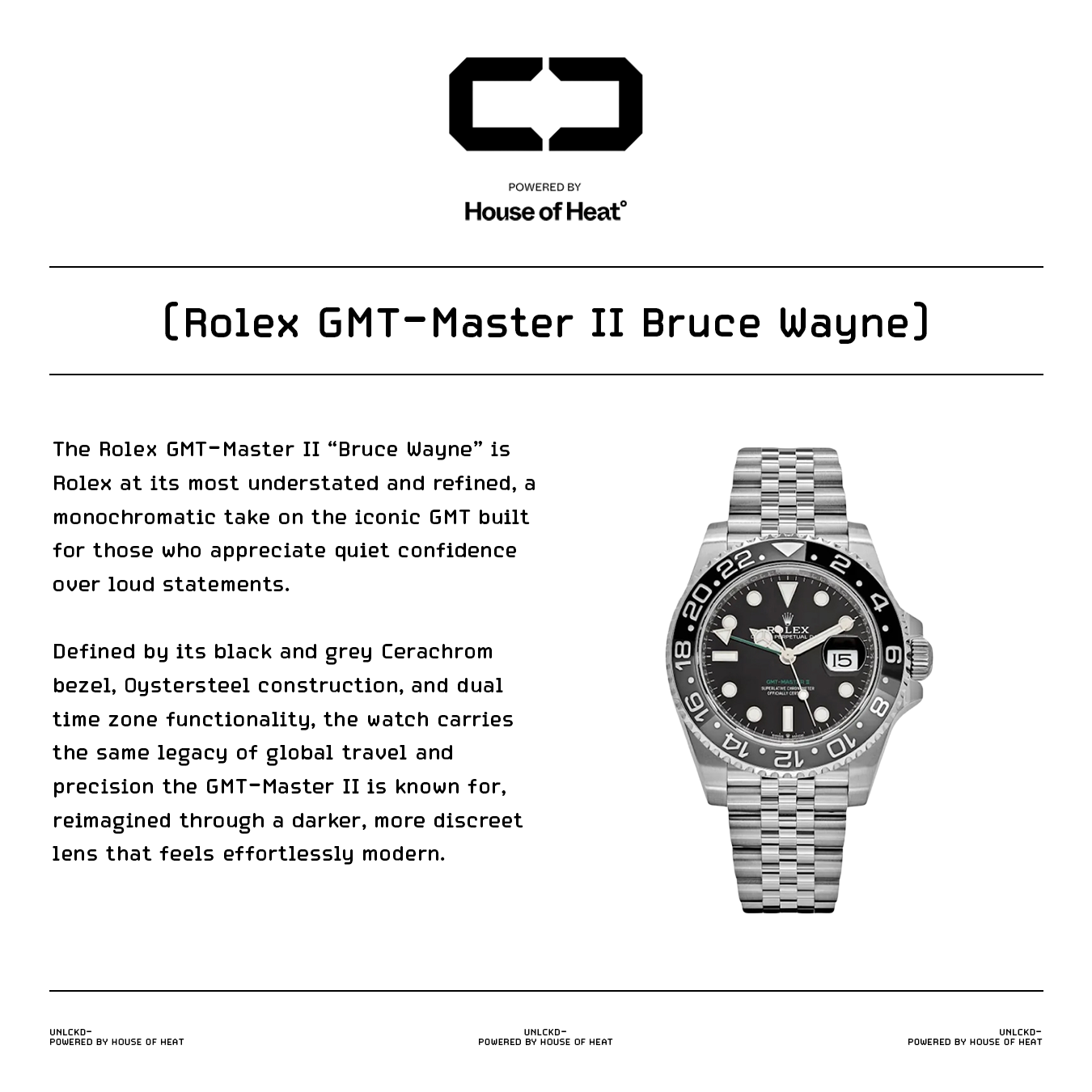 Rolex GMT-Master II Bruce Wayne